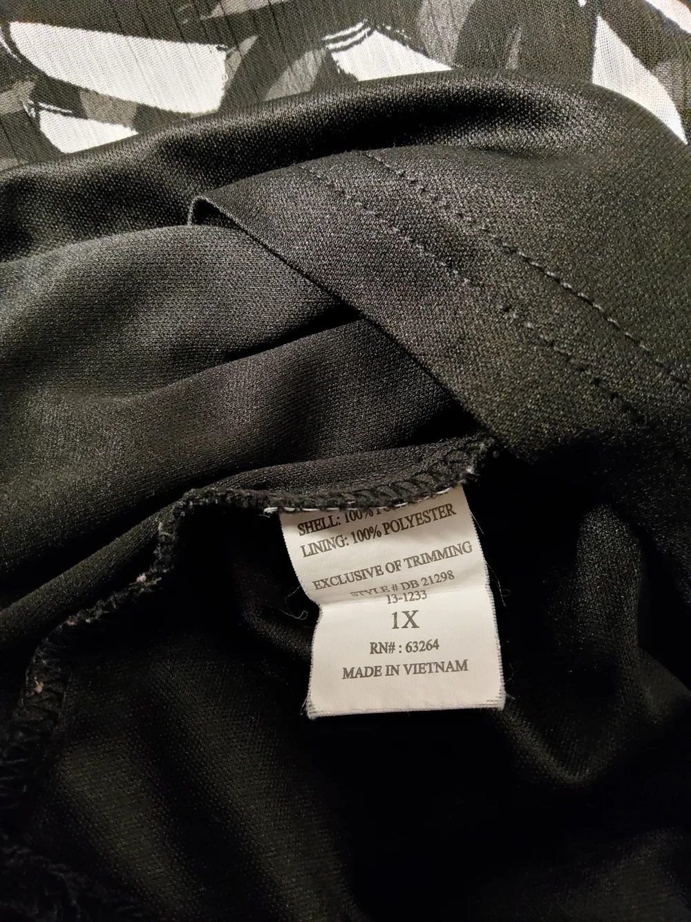 Dress Barn Black & White Printed Sleeveless Women's Camisole - Picture 6 of 6